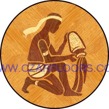 Flooring inlay: Aquarius Wood Medallion